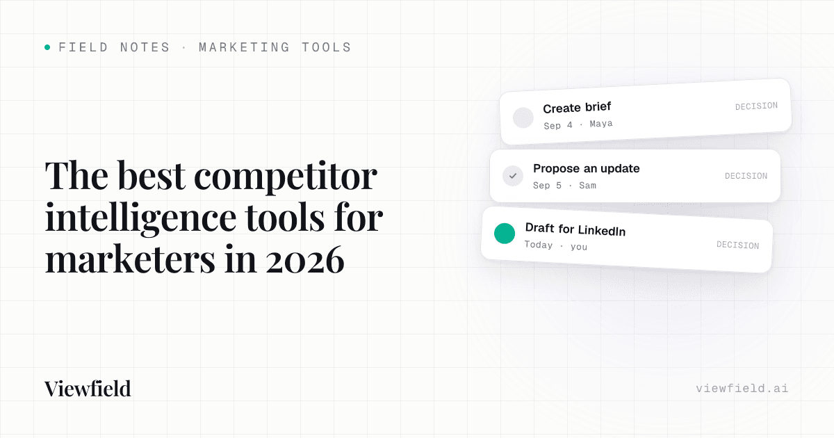The best competitor intelligence tools for marketers in 2026