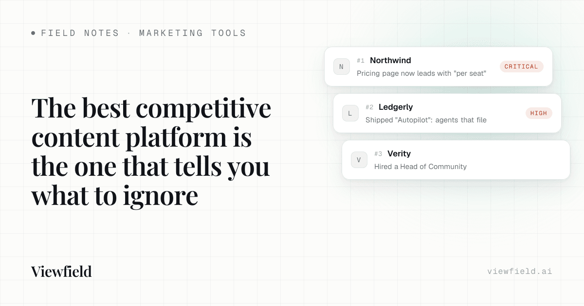 The best competitive content platform is the one that tells you what to ignore